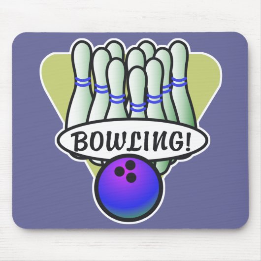 Retro-Bowling-Design Mousepad (Vorne)