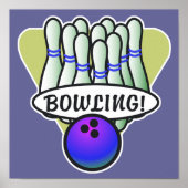 Retro-Bowling-Design Poster (Vorne)