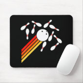 Retro Bowling Fun Bowling Party Mousepad (Mit Mouse)