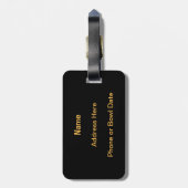 Retro Bowling Gepäckanhänger (Rückseite vertikal)