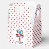 Retro Bowling Kids 1st Birthday Party Geschenkschachtel (Geöffnet)