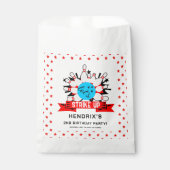 Retro Bowling Kids 1st Birthday Party Geschenktütchen (Vorderseite)