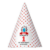 Retro Bowling Kids 1st Birthday Party Partyhütchen (Vorderseite)