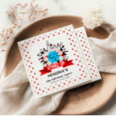 Retro Bowling Kids 1st Birthday Party Serviette