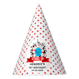 Retro-Bowling-Kinder 1. Geburtstagsfeier Partyhütchen