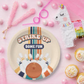 Retro Bowling Kindergeburtstag Pappteller (Party)