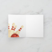 Retro Bowling Kindergeburtstag Party Einladung (Innenseite)