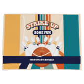 Retro Bowling Kindergeburtstag Party Große Geschenktüte (Vorderseite)