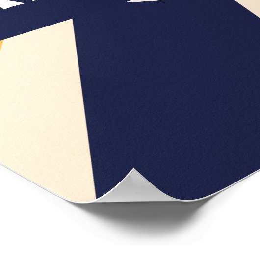 Retro Bowling Kindergeburtstag Party-Zeichen Poster (Ecke)