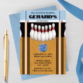 Retro Bowling Lane Birthday Party Einladung