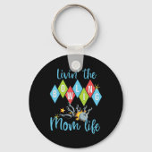 Retro Bowling Mom Bowler Queen D Schlüsselanhänger (Vorderseite)