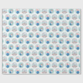 Retro-Bowling-Muster Bowlingkugeln Pins Geschenkpapier (Flach)