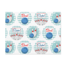 Retro-Bowling-Muster Bowlingkugeln Pins