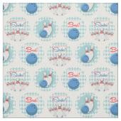 Retro-Bowling-Muster Bowlingkugeln Pins Stoff (Muster)