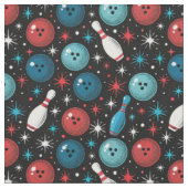 Retro-Bowling-Muster Stoff (Nahaufnahme)