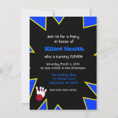 Retro Bowling Party Einladung (Rückseite)