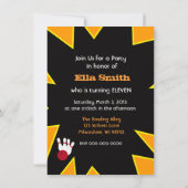 Retro Bowling Party Einladung (Rückseite)