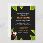 Retro Bowling Party Einladung (Rückseite)