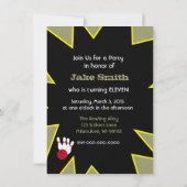 Retro Bowling Party Einladung (Rückseite)