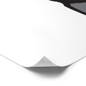 Retro-Bowling-Player wirbeln Ball Poster (Ecke)