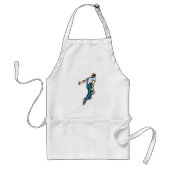 Retro-Bowling-Player wirbeln Ball Schürze (Vorne)