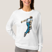 Retro-Bowling-Player wirbeln Ball T-Shirt (Vorderseite)