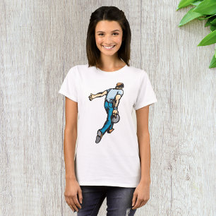 Retro-Bowling-Player wirbeln Ball T-Shirt
