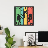 Retro Bowling Poster (Heimbüro)