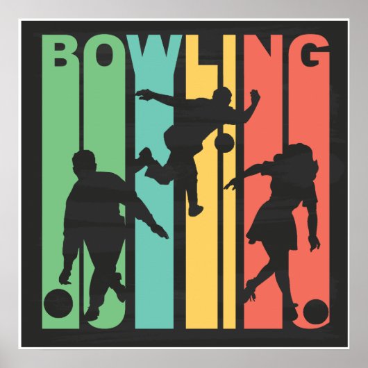 Retro Bowling Poster (Vorne)