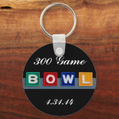Retro Bowling Schlüsselanhänger (Vorderseite)