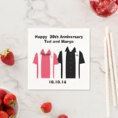 Retro-Bowling-Shirts Serviette (Beispiel)