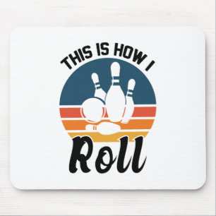 Retro-Bowling-Sportsteam-Zitat Mousepad