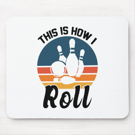 Retro-Bowling-Sportsteam-Zitat Mousepad (Vorne)