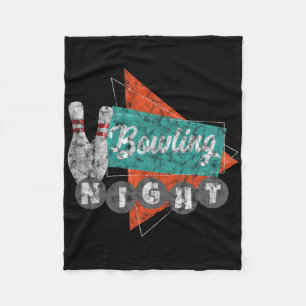 Retro-Bowling-T-Shirt Männer Frauen Vintage-Bowlin Fleecedecke