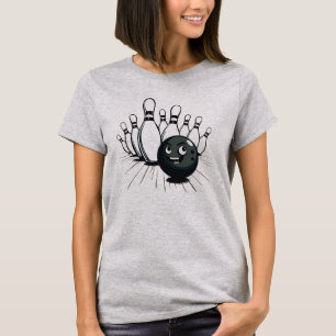 Retro Bowling T - Shirt - Vintager Stoß