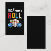 Retro Bowling Team Ball Spaß Bowler Visitenkarte (Vorne/Hinten)