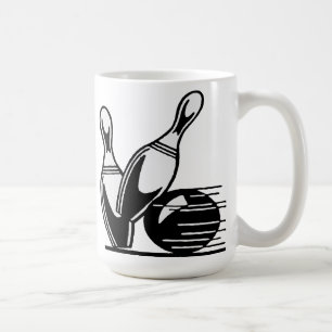 Retro-Bowlingpins anpassbar Kaffeetasse