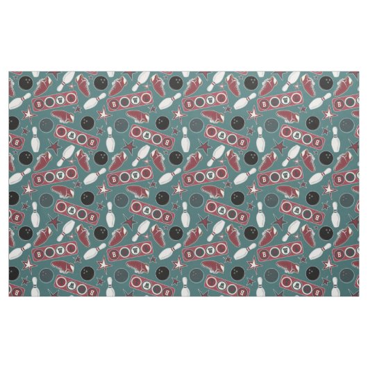 Retro Bowlings-Gewebe Stoff (Yard (91,4 cm))