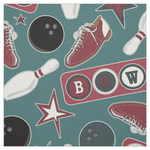 Retro Bowlings-Gewebe Stoff