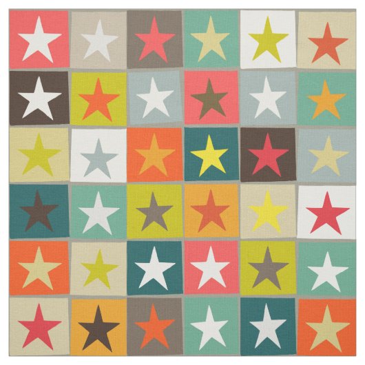 Retro-Boxed-Sterne Stoff (Muster)