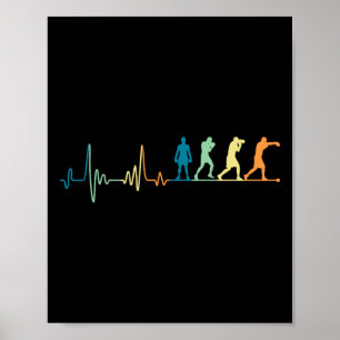 Retro-Boxen Herzschlag - Boxliebhaber Boxer Kickbo Poster