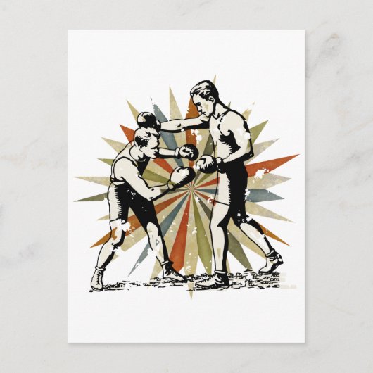 Retro-Boxen Postkarte (Vorderseite)