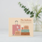 Retro-Boxen und Koffer Neue Zuhause-Ankündigungen Ankündigung (Stehend Vorderseite)