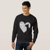 Retro Boxer Dog Herzchen Valentinstag Hund Lover Sweatshirt (Vorne ganz)