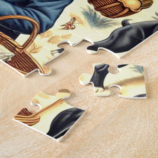 Retro Boxer Dog Illustration Puzzle (Seite)