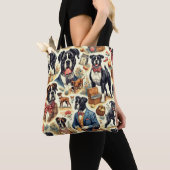 Retro Boxer Dog Illustration Tasche (Von Nahem)