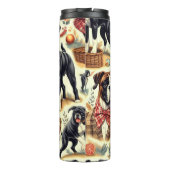 Retro Boxer Dog Illustration Thermosbecher (Rückseite)