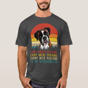 Retro Boxer Jeden Snack, den du machst, jedes Esse T-Shirt
