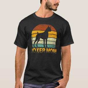 Retro Boxer Mama Dackel Hundebesitzerin Mutter Mut T-Shirt