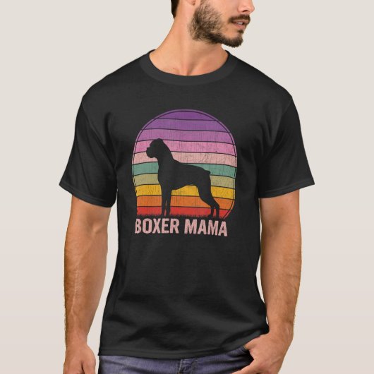 Retro Boxer Mama Graphic Boxer T-Shirt (Vorderseite)